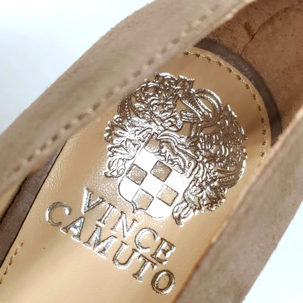 Vince Camuto ISHANI Tuscan Taupe True Suede Pumps NWT 6M